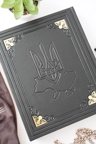 Книга &laquo;Наш герб&raquo; у шкіряній обкладинці ручна робота ILAF ILAF Book Наш Герб фото