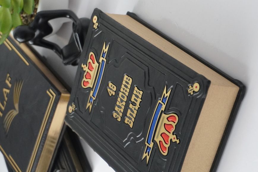Подарункова книга &laquo;48 законів влади&raquo; у шкіряній обкладинці &mdash; ручна робота ILAF ILAF Book 48 законів влади фото
